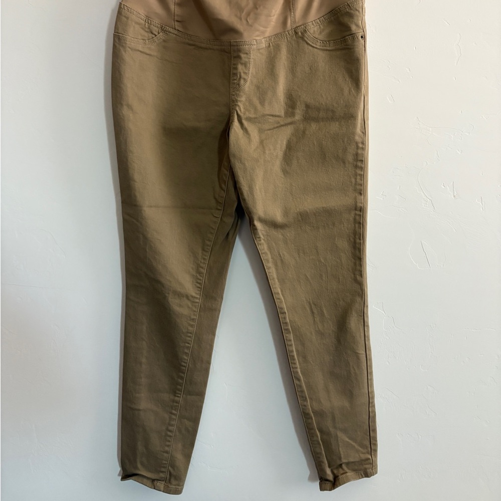 Khaki Skinny Maternity Pants